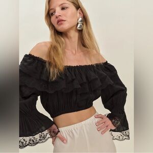 Reformation Elise Top In Black, brand new without tags, never worn.